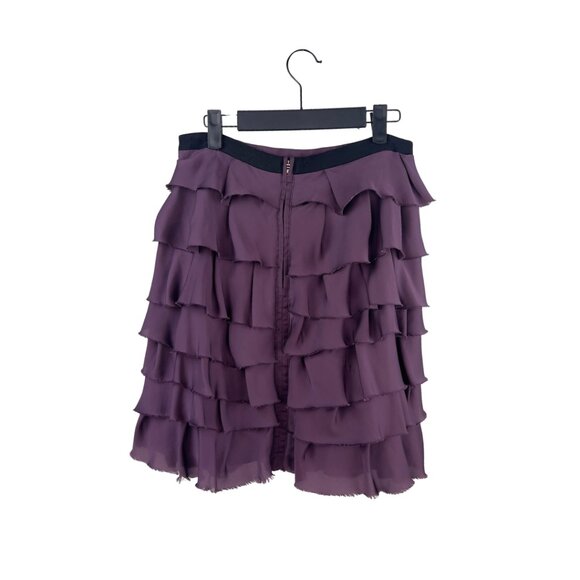 Purple Ruffle Layered Mini Skirt - Picture 2 of 2